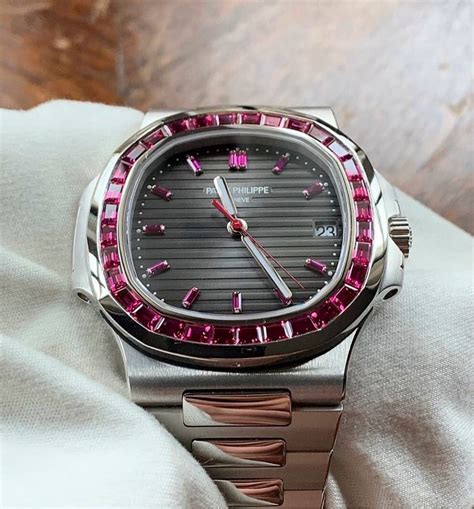 patek philippe nautilus ruby bezel|patek philippe 3800.